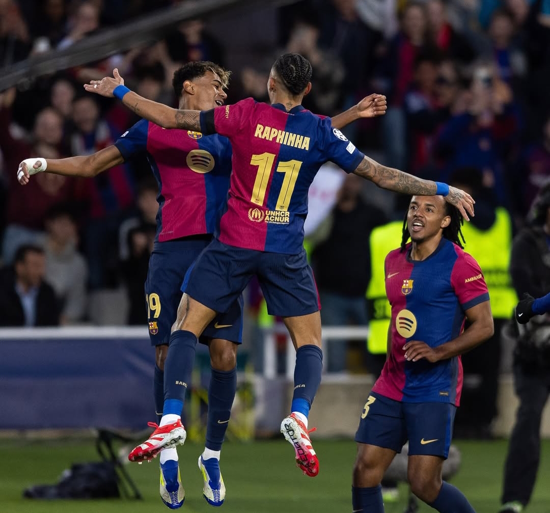 Barcelona unggul 3-1 atas Benfica di leg kedua babak pertama 16 besar Liga Champions berkat gol Lamine Yamal dan Raphinha. (Foto: Instagram @fcbarcelona)
