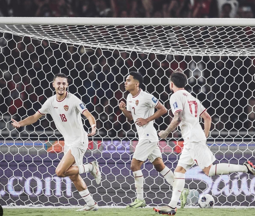 Tiga pemain Timnas Indonesia yang bermain di klub Eropa: Ivar Jenner, Marselino Ferdinan dan Calvin Verdonk. (Foto: Instagram @marselinoferdinan10)