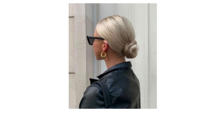 gaya rambut low bun