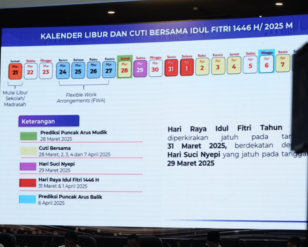 Kalender libur dan cuti bersama Idul Fitri 2025. (Foto: Humas Kemenag)