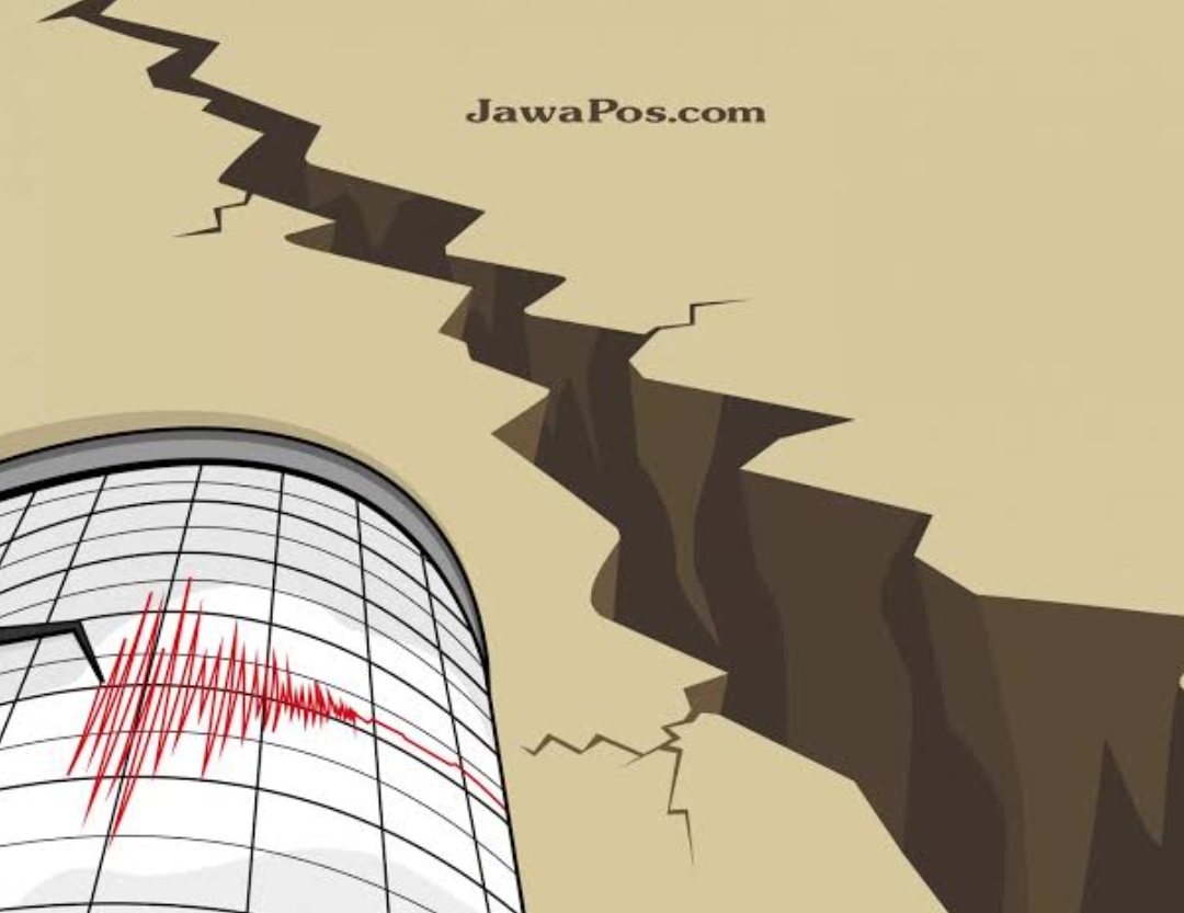 Ilustrasi dampak gempa. (Foto: Dok. Jawapos.com)