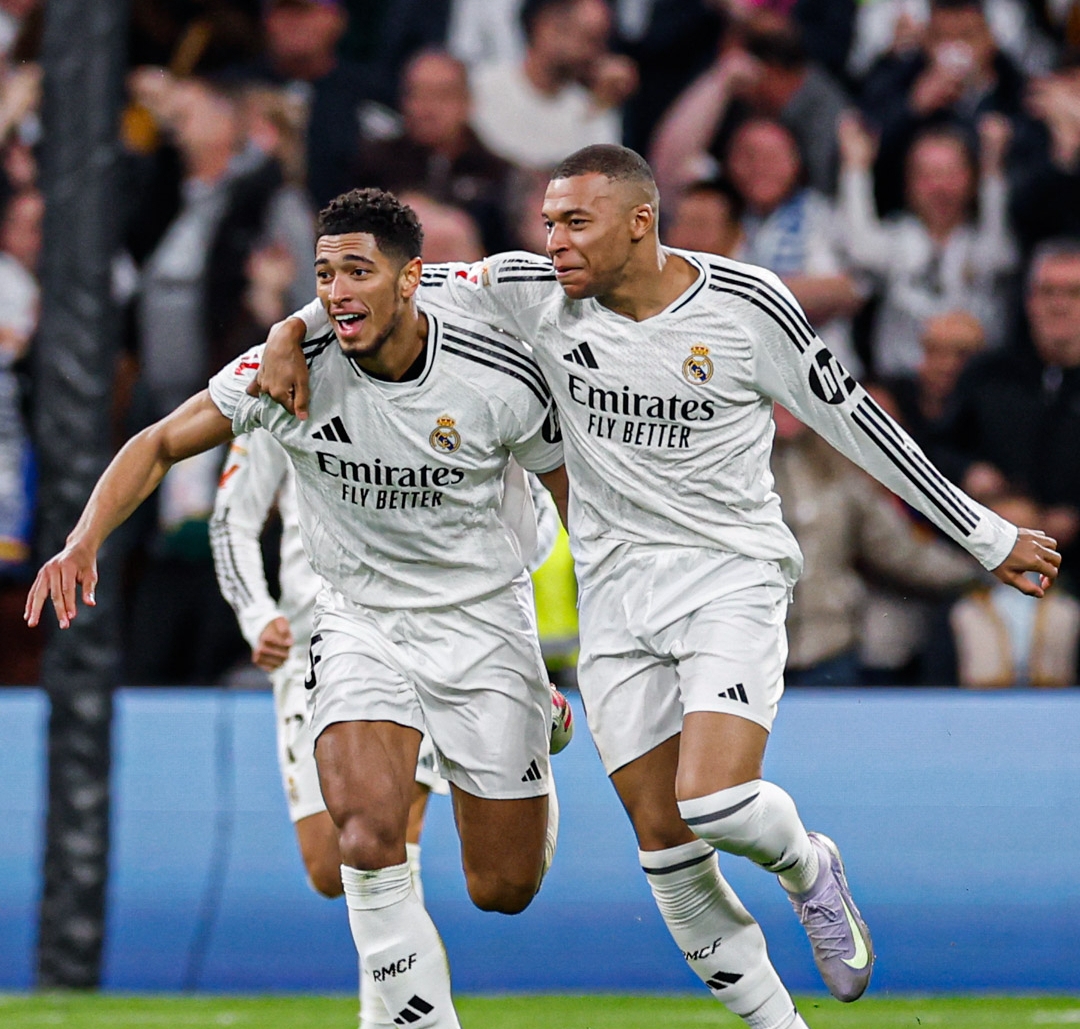 Kylian Mbappe (kanan) dan Jude Bellingham memastikan kemenangan Real Madrid vs Leganes di La Liga yang berakhir 3-2. (Foto: Instagram @realmadrid)