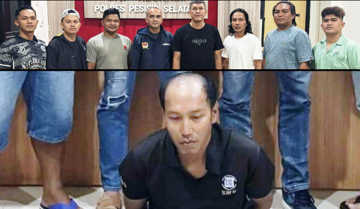 BS alias Bobi (bawah), setelah diamankan di Mapolres Pessel. (Dok Humas Polres)