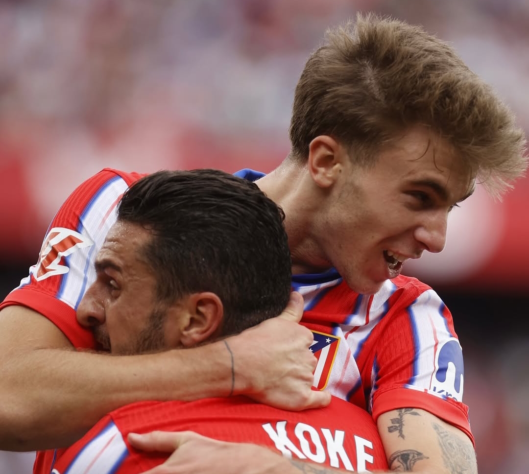 Atletico Madrid menundukkan Sevilla 2-1 dalam lanjutan La Liga berkat gol penentu Pablo Barrios, Minggu malam WIB (6/4/2025).(Foto: Instagram @atleticodemadrid)