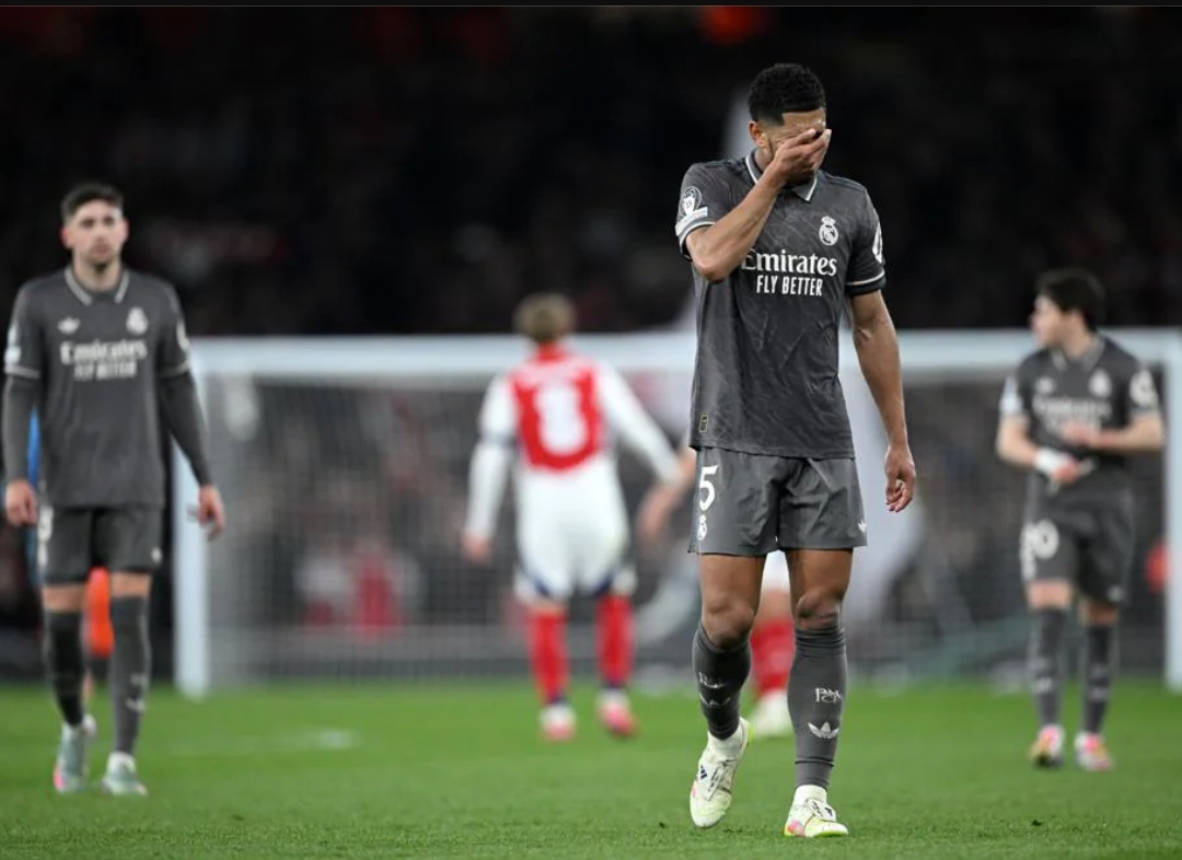 Real Madrid dikalahkan Arsenal 0-3 di leg pertama perempat final Liga Champions UEFA 2024/2025, di Emirates Stadium, London, Rabu (9/4) dini hari WIB. (Foto: UEFA.com)