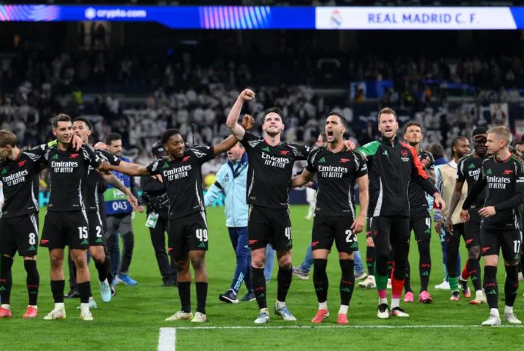 Arsenal mengalahkan juara bertahan Real Madrid dengan skor 2-1 pada leg kedua perempat final Liga Champions UEFA, Kamis (17/4) dini hari WIB. (Foto: UEFA.com)