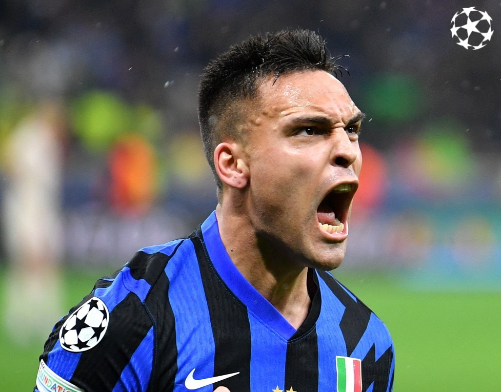 Selebrasi Lautaro Martinez usai mencetak gol dalam laga leg kedua Liga Champions, Inter Milan vs Bayern Munich 2-2.(Foto: Instagram @championsleague)