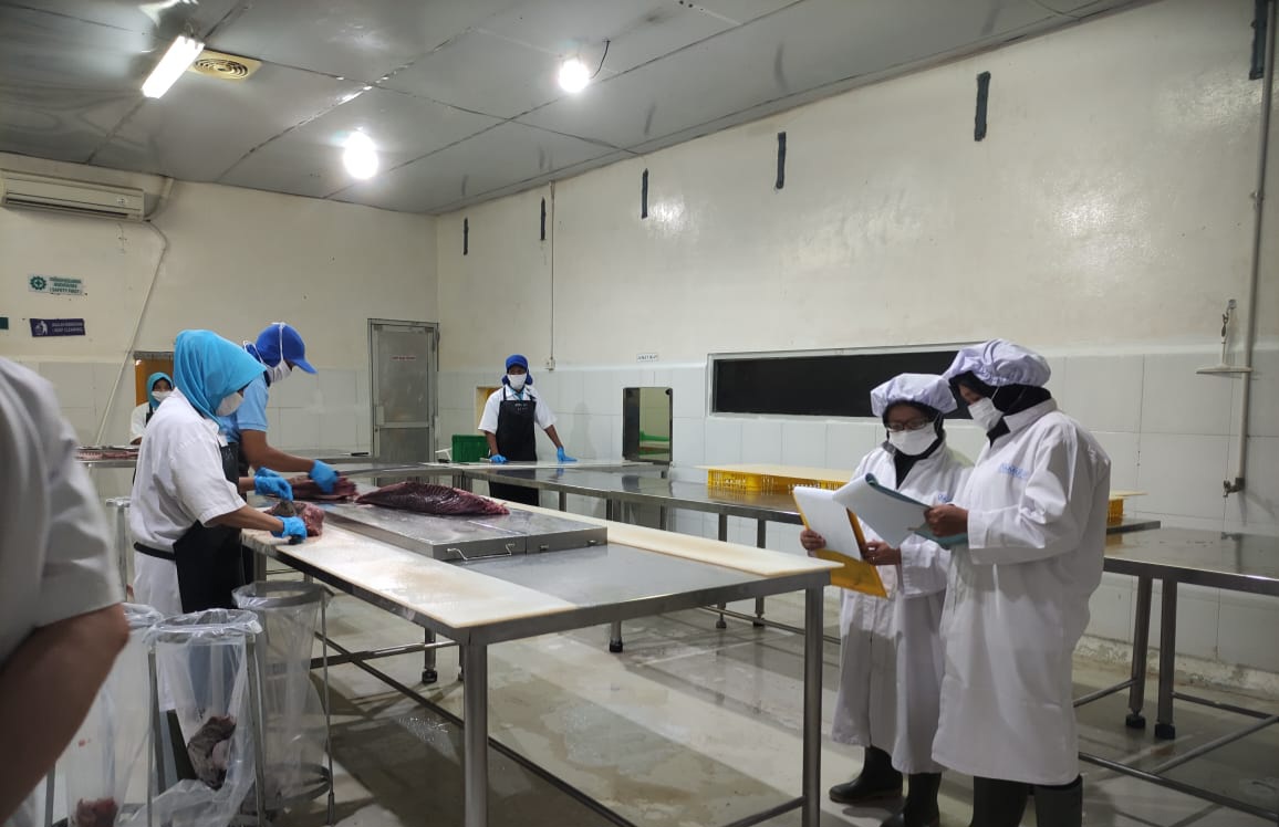 Kegiatan Inspeksi HACCP di PT. Dempo Andalas Samudera, Bungus beberapa waktu lalu.(Silvina/Padek)