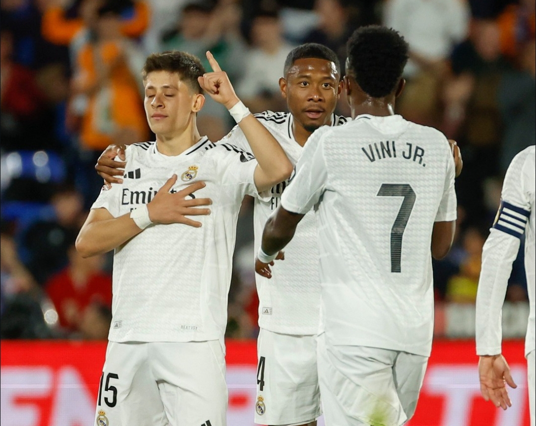 Selebrasi Arda Guler usai cetak gol tunggal kemenangan Real Madrid di kandang Getafe, dalam lanjutan La.Liga, Kamis dinihari WIB (24/4). (Foto: Instagram @laliga)