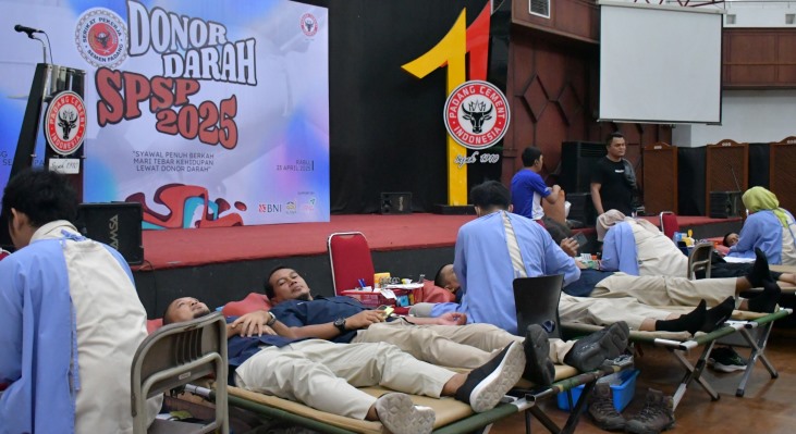 PT Semen Padang melalui Serikat Pekerja Semen Padang (SPSP) gelar kegiatan donor darah pada Rabu 23 April 2025.