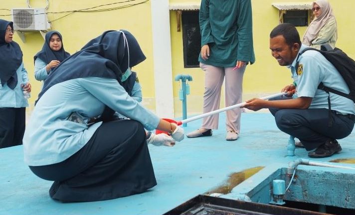 BKK Kelas I Padang lakukan inspeksi kesehatan di Asrama Haji Padang, Rabu (23/4/2025).