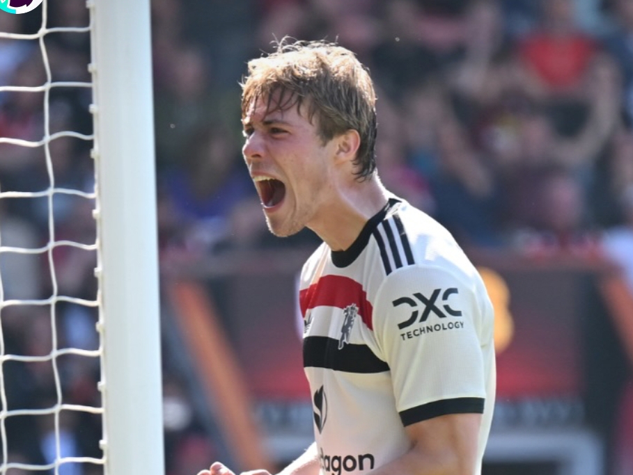 Rasmus Hojlund mencetak gol menit akhir untuk menyelamatkan Manchester United dari kekalahan saat ditahan imbang 1-1 oleh Bournemouth di Liga Inggris. (Foto: Instagram @premierleague)