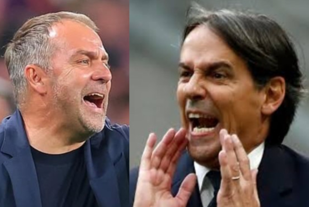 Hansi Flick dan Simone Inzaghi akan beradu strategi saat Barcelona vs Inter Milan di semifinal Liga Champions. (Foto: Instagram @hansiflick.officialy & Reuters)