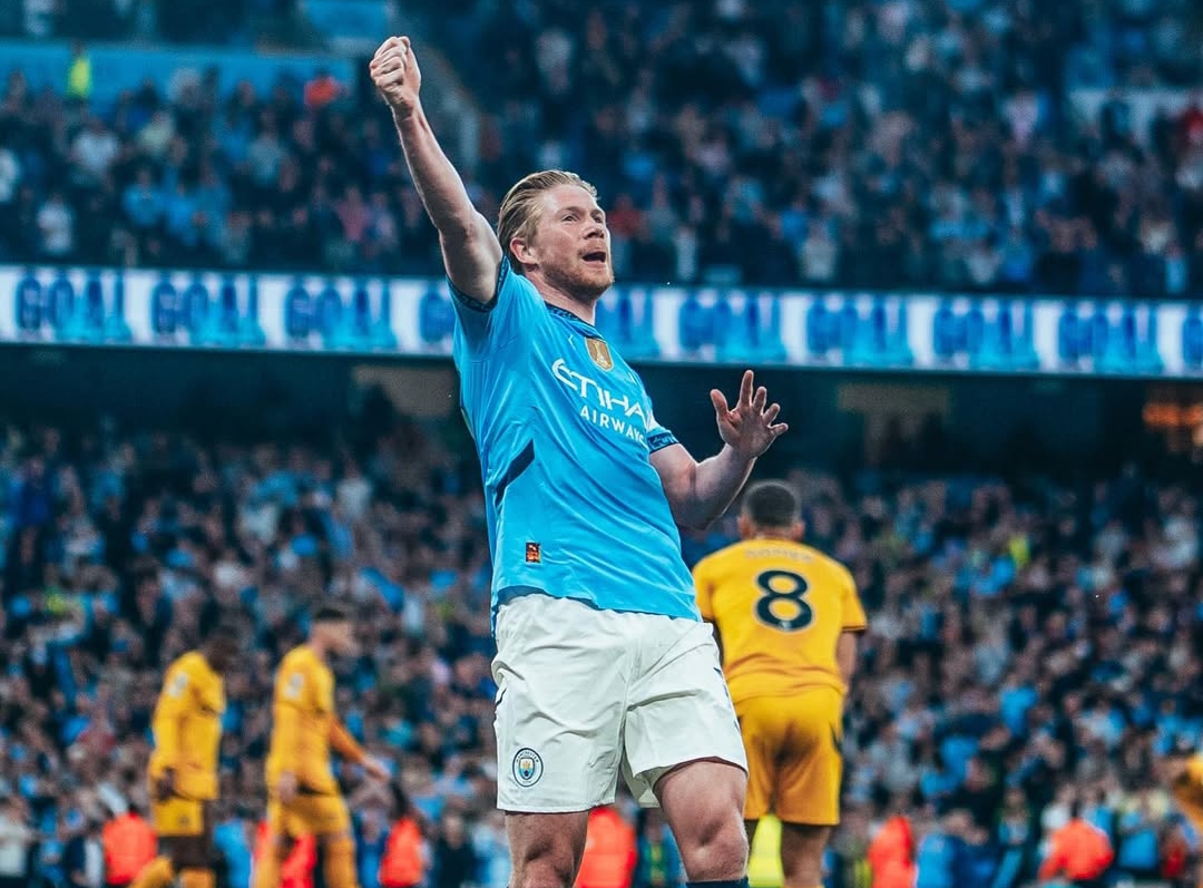 Gol tunggal Kevin De Bruyne memastikan tiga poin bagi Manchester City saat menjamu Wolves di Etihad Stadium, Sabtu dinihari WIB (3/5/2025). (Foto: Instagram @mancity)