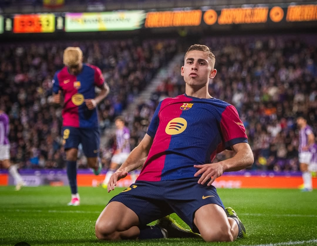 Ferm&iacute;n Lopez mencetak gol kemenangan Barcelona 2-1 atas Valladolid di La Liga, Minggu dinihari WIB (4/5). (Foto: Instagram @fcbarcelona)