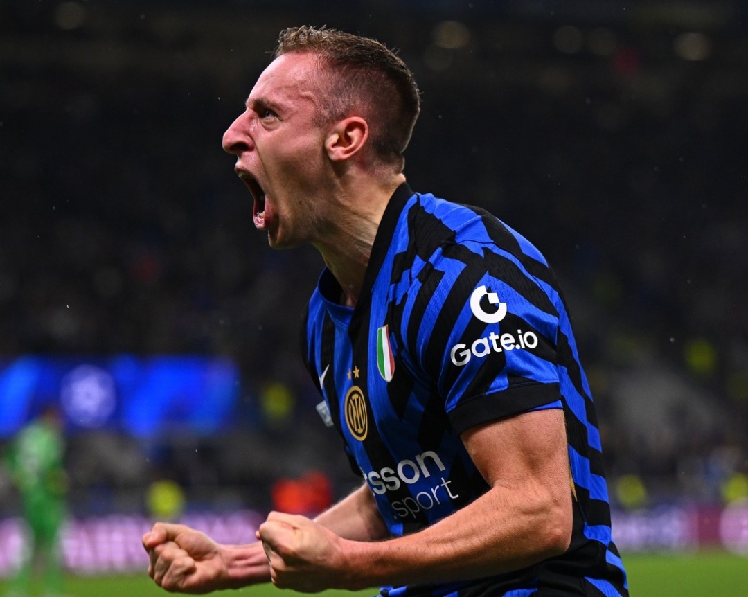 Frattesi jadi pahlawan Inter Milan usai cetak gol kemenangan atas Barcelona. Skor 4-3 di San Siro pastikan Nerazzurri ke final Liga Champions 2025. (Foto: Instagram @inter)
