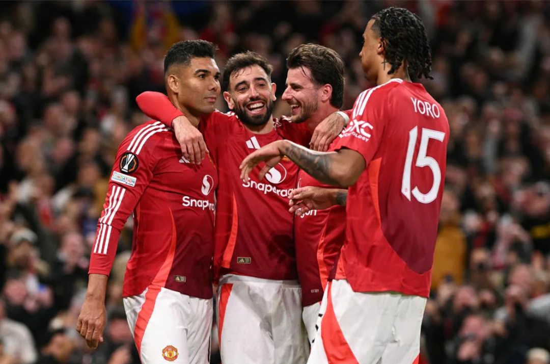 Manchester United menang 4-1 (agregat 7-1) atas Athletic Club Bilbao dalam laga leg kedua semifinal UEFA Liga Europa 2025, Jumat dinihari WIB (9/5). (Foto: UEFA.com)