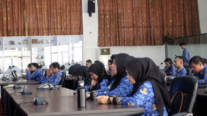 Workshop Kewaspadaan Insiden Siber Ransomware dan Penanganan Insiden Siber Web Defacement yang diikuti oleh Agen CSIRT Pemko Padang.