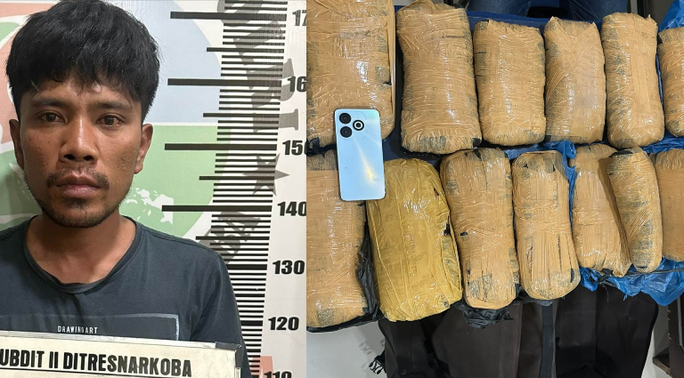 Ditresnarkoba Polda Sumbar tangkap pelaku tindak pidana penyalahgunaan narkotika jenis ganja dengan 17 paket besar di Agam, Sumatera Barat, Selasa&nbsp;(27/5/2025).