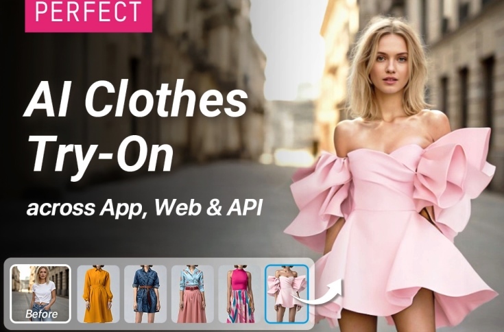 AI Clothes Try-On, fitur virtual try-on (VTO) berbasis AI generatif yang memungkinkan konsumen mencoba pakaian secara digital hanya dengan satu foto.