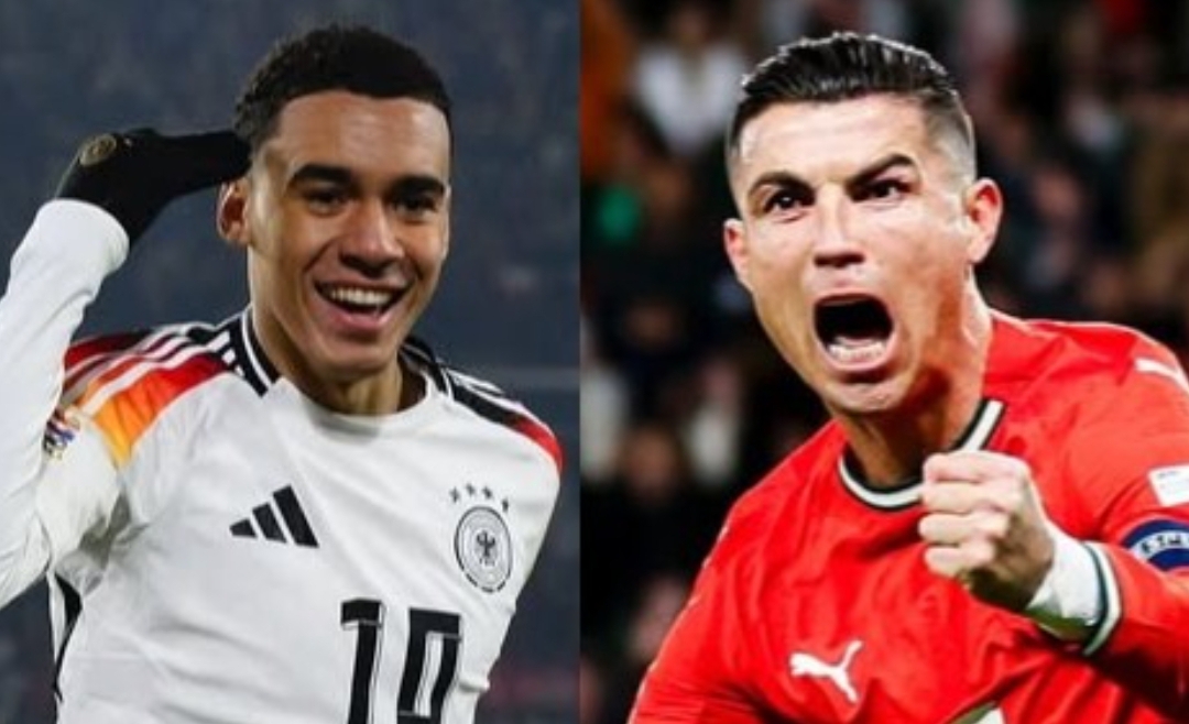Jamal Musiala dan Cristiano Ronaldo bakal berhadapan dalam laga Jerman vs Portugal di Semifinal UEFA Nations League 2024/2025. (Foto: Instagram)