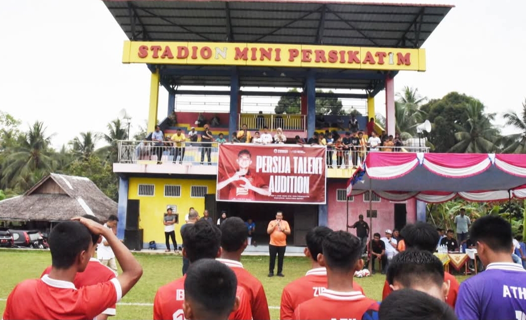 Persija Jakarta menggelar ajang Talent Audition di Stadion Mini Persikatim Kota Pariaman, Sumatera Barat, untuk mencari talenta muda berbakat kelahiran tahun 2006 hingga 2010.(Foto: Kominfo)