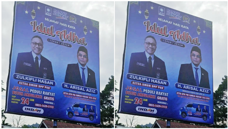 Munculnya spanduk dan baliho bergambar H Arisal Aziz sebagai Ketua DPW PAN Sumatera Barat 2025&ndash;2030 memicu sorotan publik.