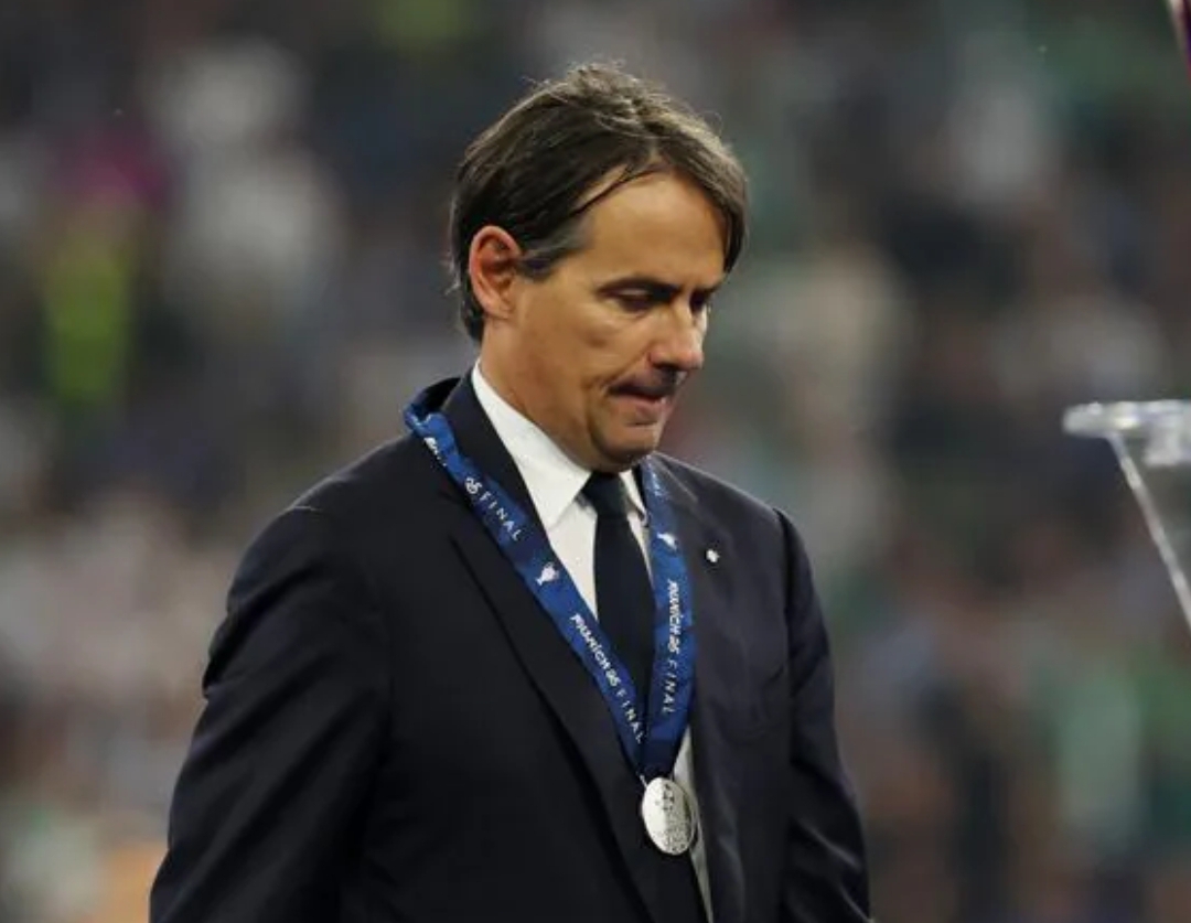Simone Inzaghi usai final Liga Champions yang digelar di Allianz Arena, Minggu dinihari WIB (1/6/2025). (Foto: UEFA.com)