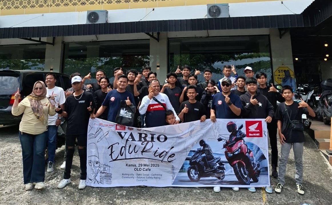 PT Hayati Pratama Mandiri (HPM) bersama Asosiasi Honda Sumatera Barat (AHSB) menyelenggarakan Vario EduRide di Panti Asuhan Wira Lisna, Rawang.