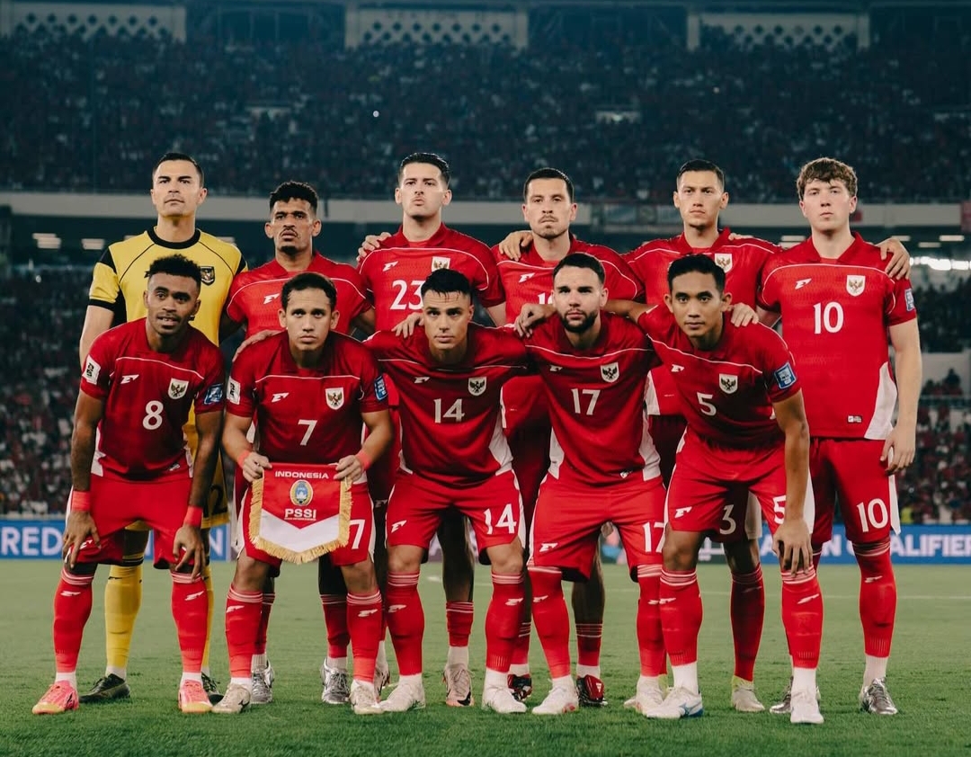 Timnas Indonesia akan menjalani laga playoff Kualifikasi Piala Dunia 2026 zona Asia bersama Uni Emirat Arab, Qatar, Irak, Oman, dan Arab Saudi.(Foto: Instagram Rizky Ridho)