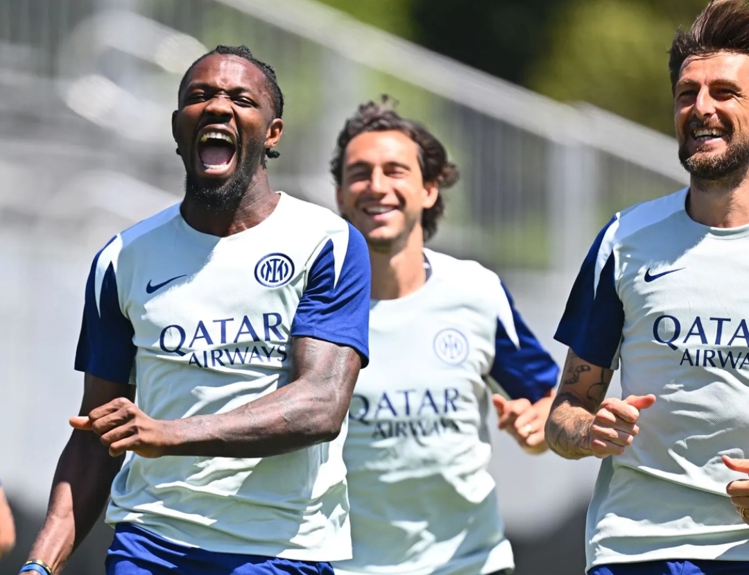 Para pemain Inter Milan latihan jelang laga melawan Monterrey di Piala Dunia Antarklub FIFA 2025 fase grup di Rose Bowl Stadium, Rabu (18/6) pukul 08.00 WIB.(Foto: Inter.it)
