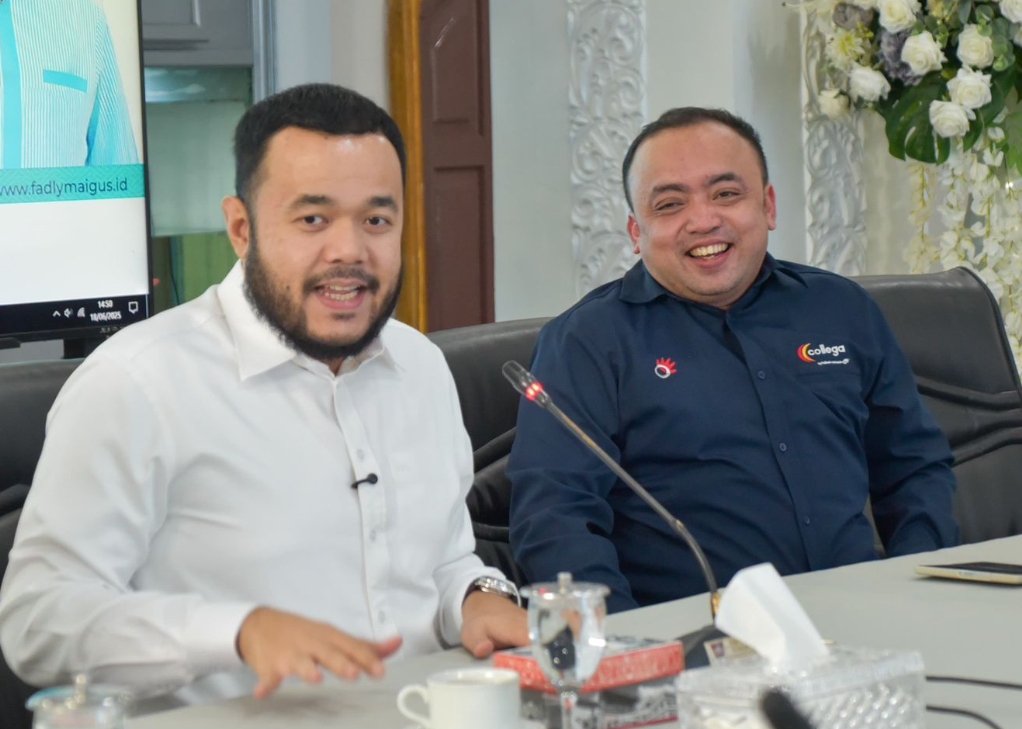 Wali Kota Padang Fadly Amran menjajaki kerja sama dengan PT Collega Inti Pratama untuk integrasi sistem perpajakan dan retribusi. (Foto: Prokopim)