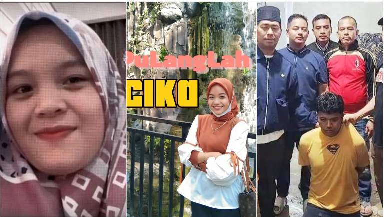 Wanda (kanan), diduga kuat pelaku mutilasi terhadap Dinda (kiri), ditangkap polisi. Rumah pelaku, dan kanan korban lainnya Cika (tengah) yang hilang setahun lalu. (internet)