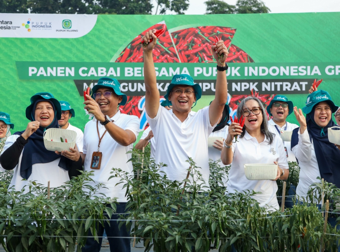 PT Pupuk Kujang Cikampek, resmi meluncurkan inovasi pupuk terbaru berbasis nitrat dengan formula NPK 15-13-18. (Foto: Corcom)