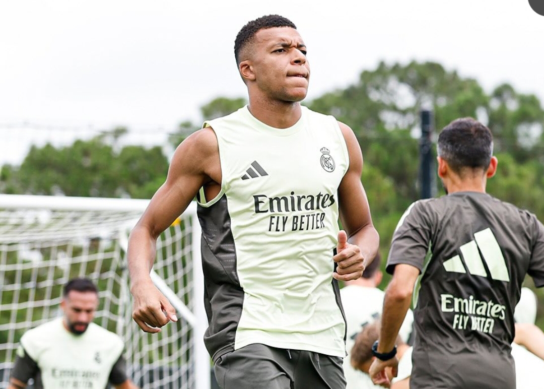 Kylian Mbappe latihan bersama tim Real Madrid jelang laga melawan Borussia Dortmund, pada Minggu, 6 Juli 2025, pukul 03:00 WIB.(Foto: Instagram @realmadrid)