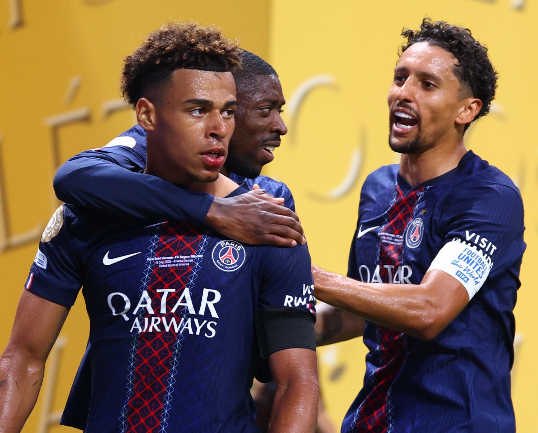 PSG lolos ke babak semifinal Piala Dunia Antarklub 2025 setelah mengalahkan Bayern Munich Munich 2-0 berkat gol Doue dan Dembele. (Foto: Instagram @psg)