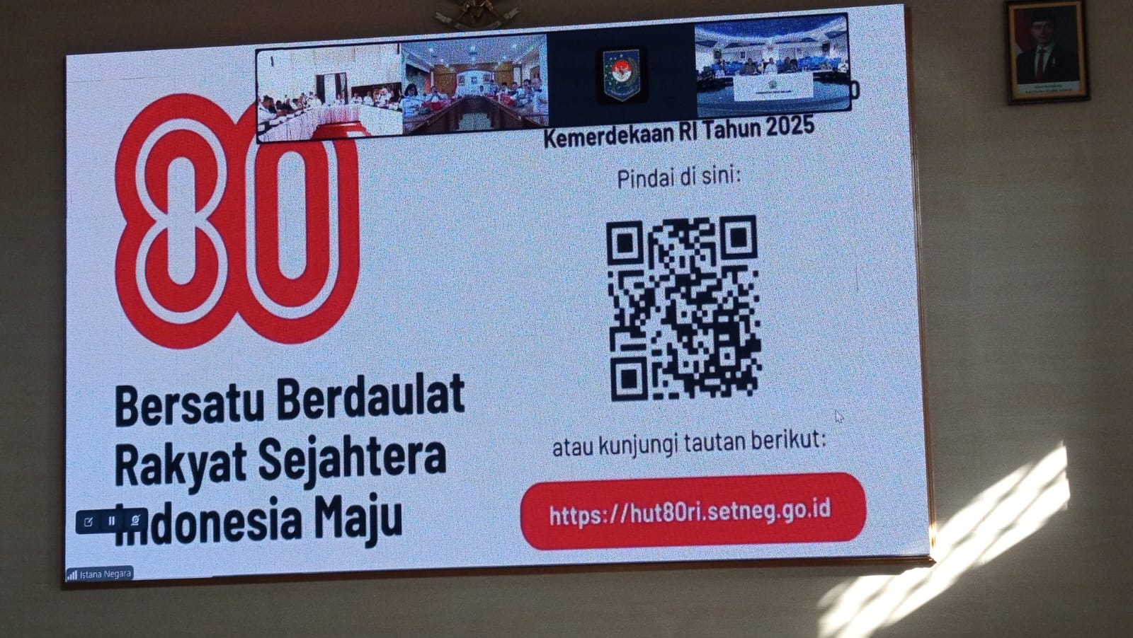 Peluncuran logo HUT ke-80 Republik Indonesia secara virtual.