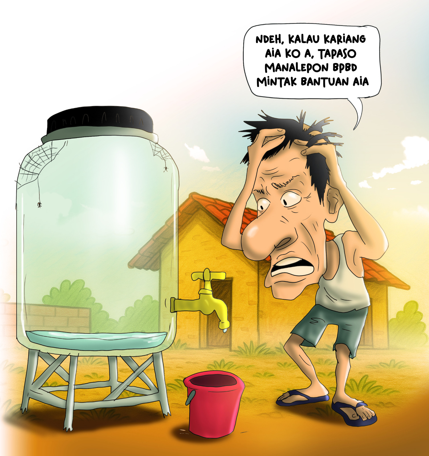 Ilustrasi kekeringan di musim kemarau.