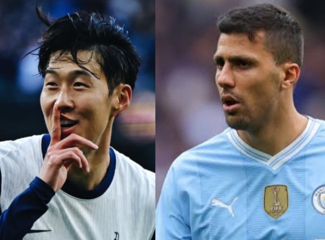 Son Heung-Min (Tottenham) dan Rodri (Manchester City) masuk radar transfer dua raksasa: LAFC dan Real Madrid. Foto: Instagram @sonheungmin & sporty)