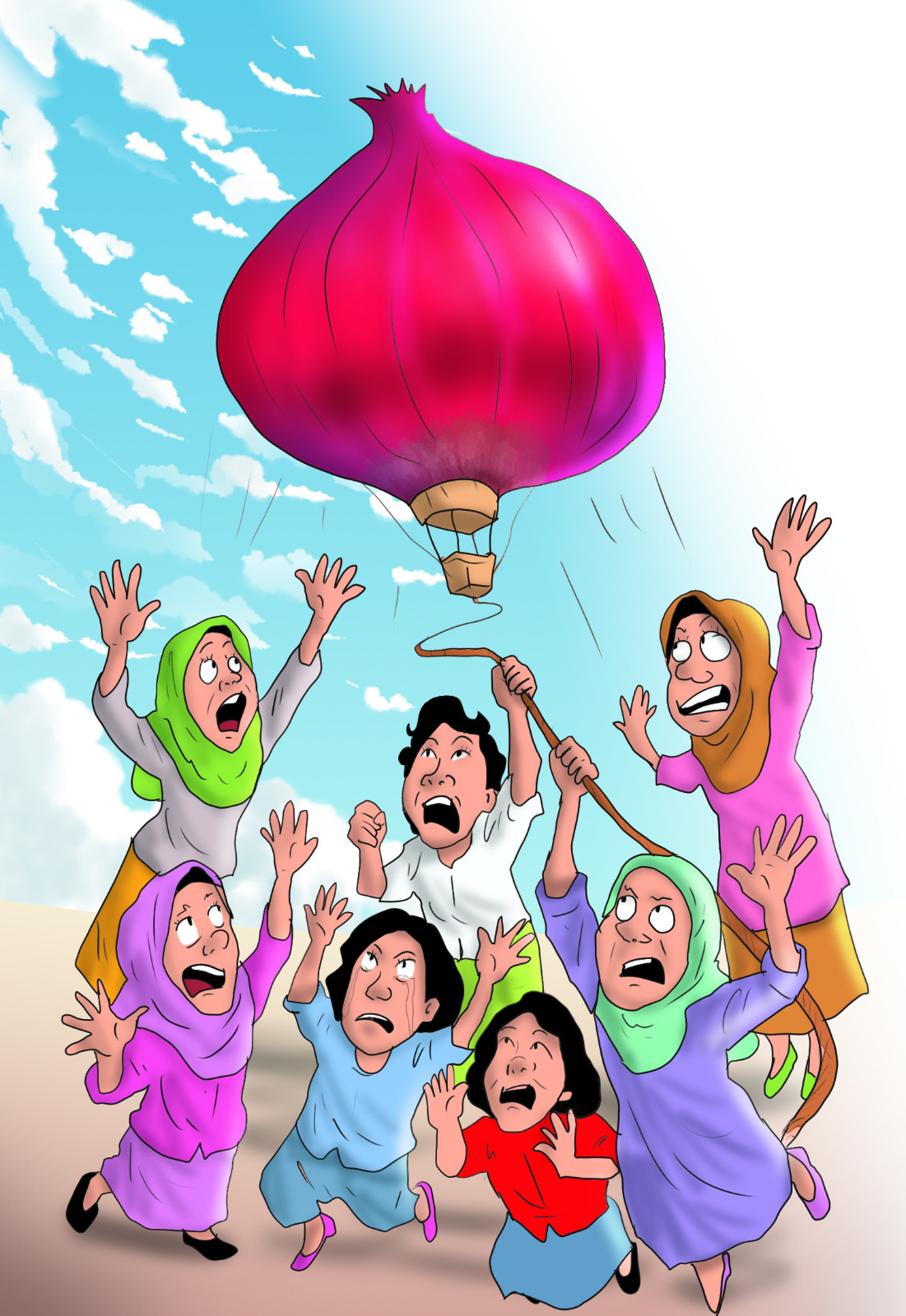 Ilustrasi harga bawang merah melonjak.