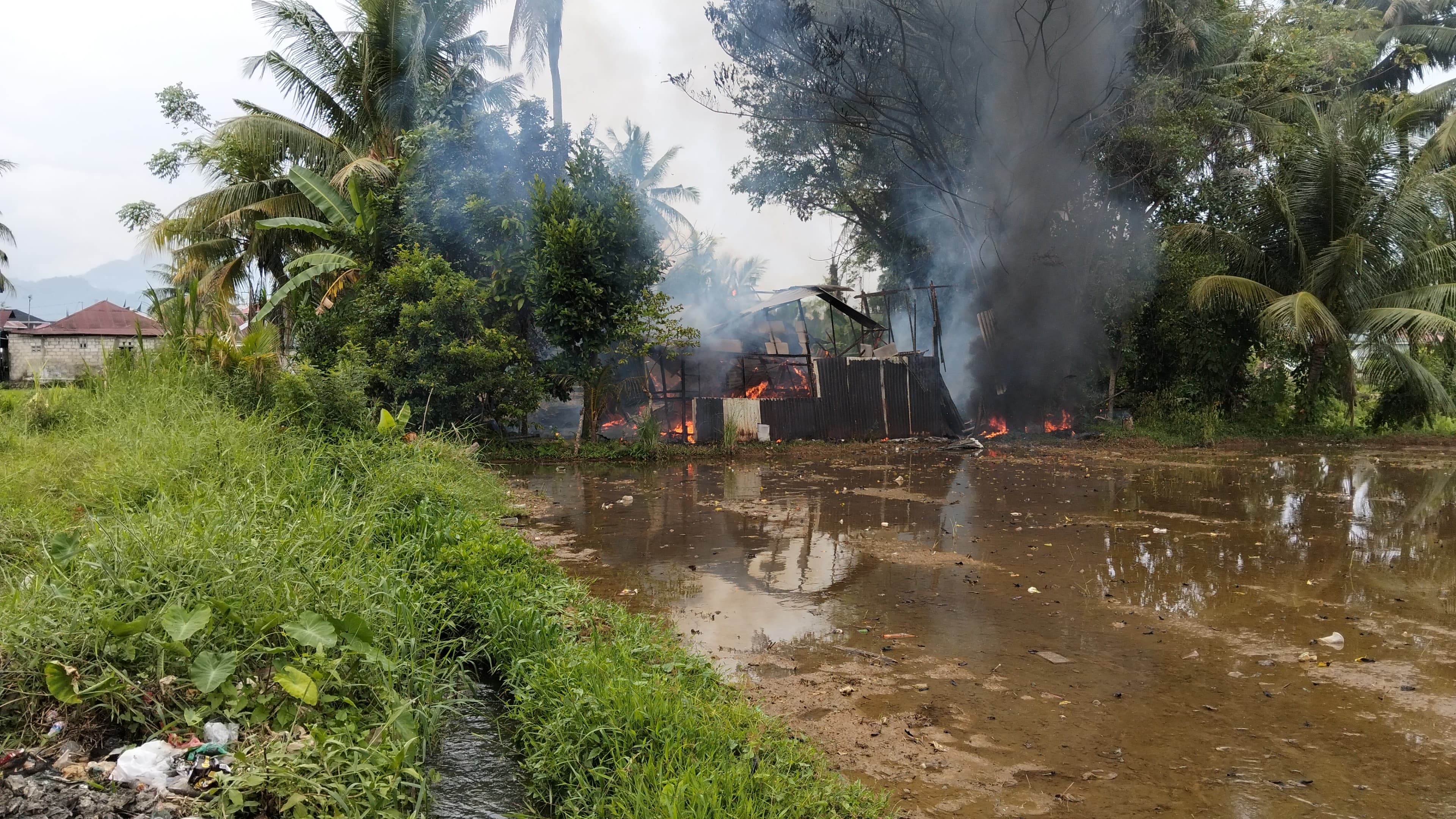 Kebakaran melanda rumah kosong di Pauh, Kota Padang, Selasa siang (29/7/2025).