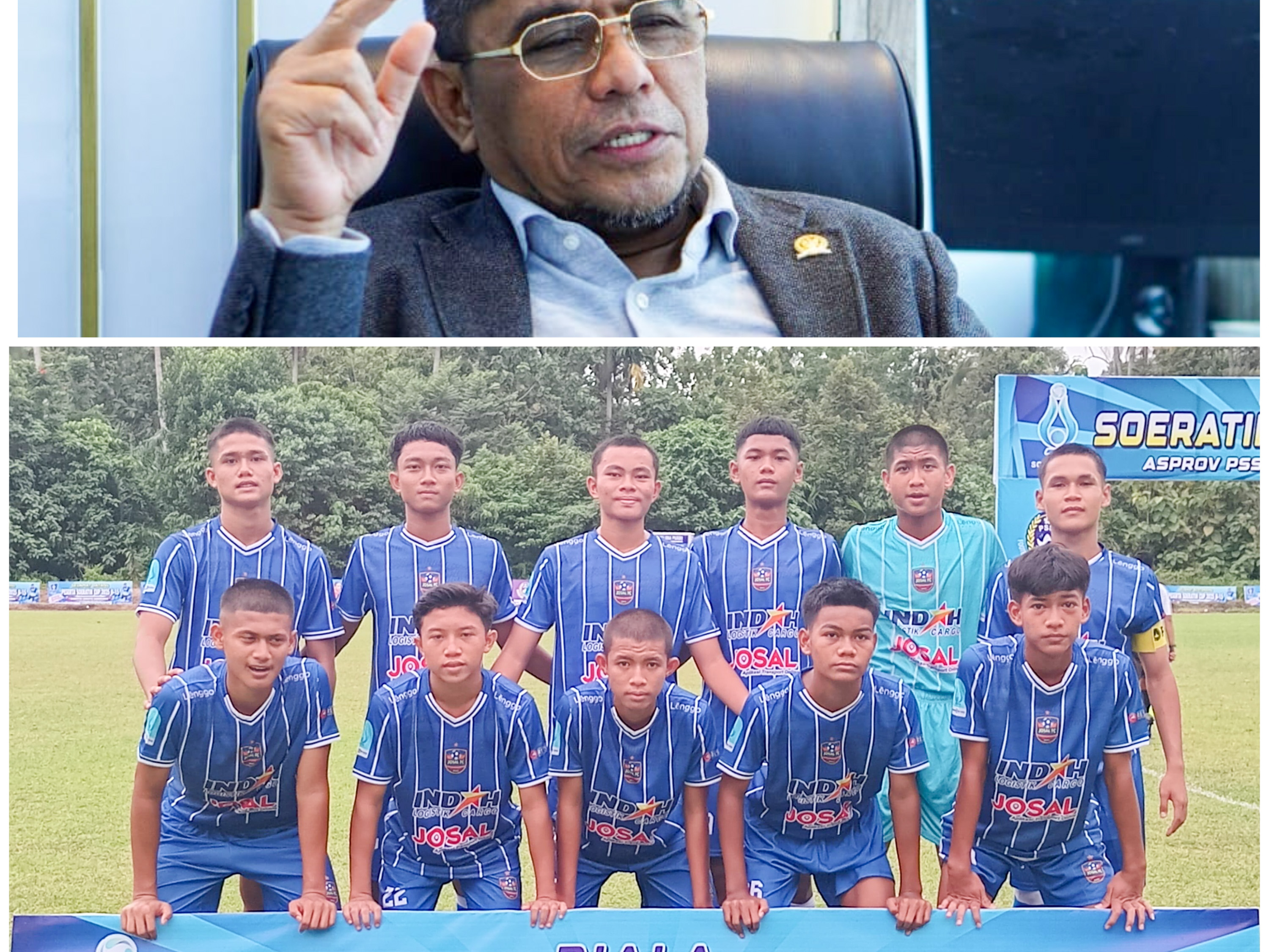 Josal FC U-15 pecahkan rekor kemenangan 17-0 atas SSB Hendri Susilo di Soeratin Cup U-15 2025 Zona Sumbar. Arisal Aziz beri target juara.