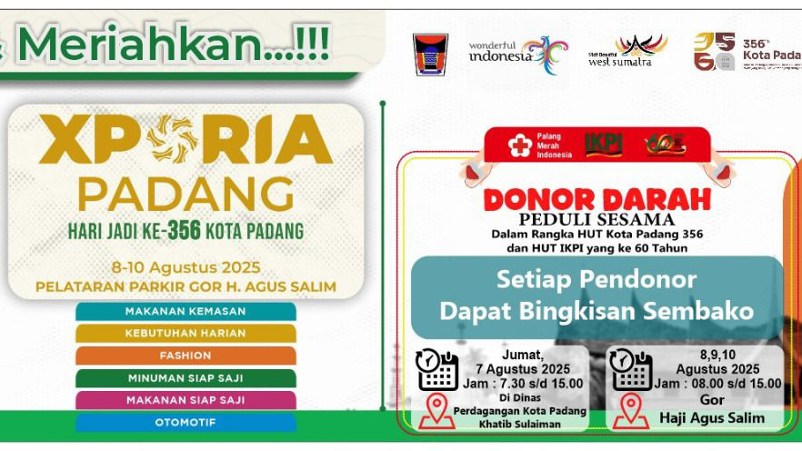 Kegiatan HJK Padang yang dipusatkan di GOR H Agus Salim, 8-10 Agustus 2025 mendatang.