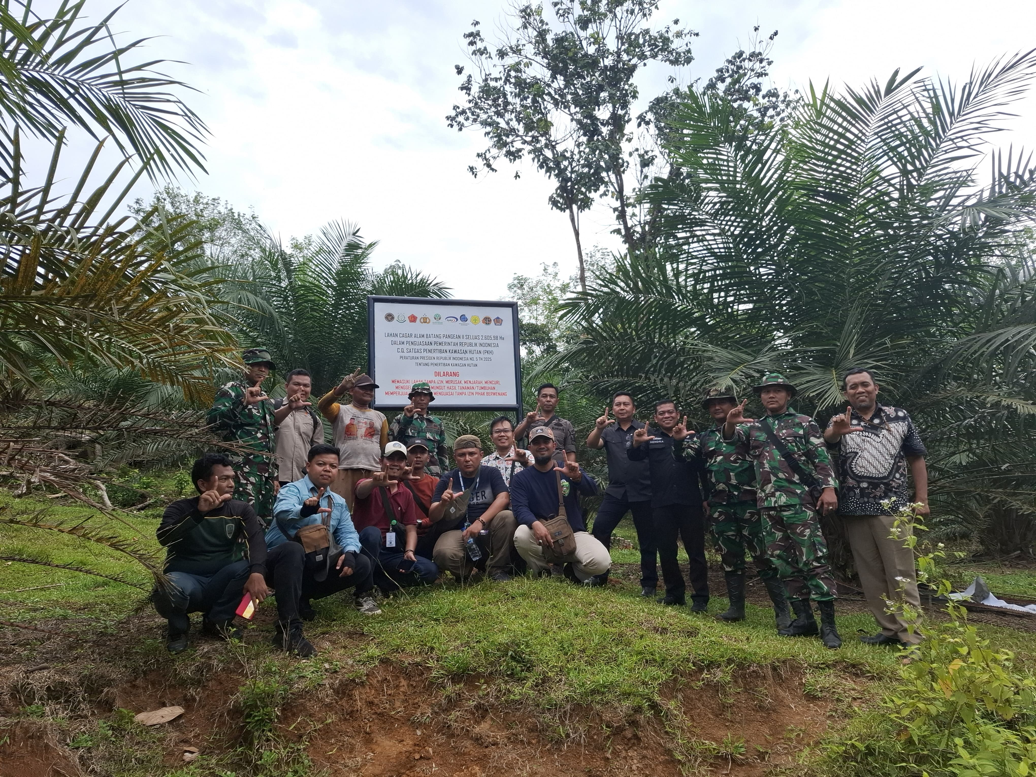 Tim Satgas PKH melakukan penertiban di kawasan hutan Kabupaten Solok Selatan.