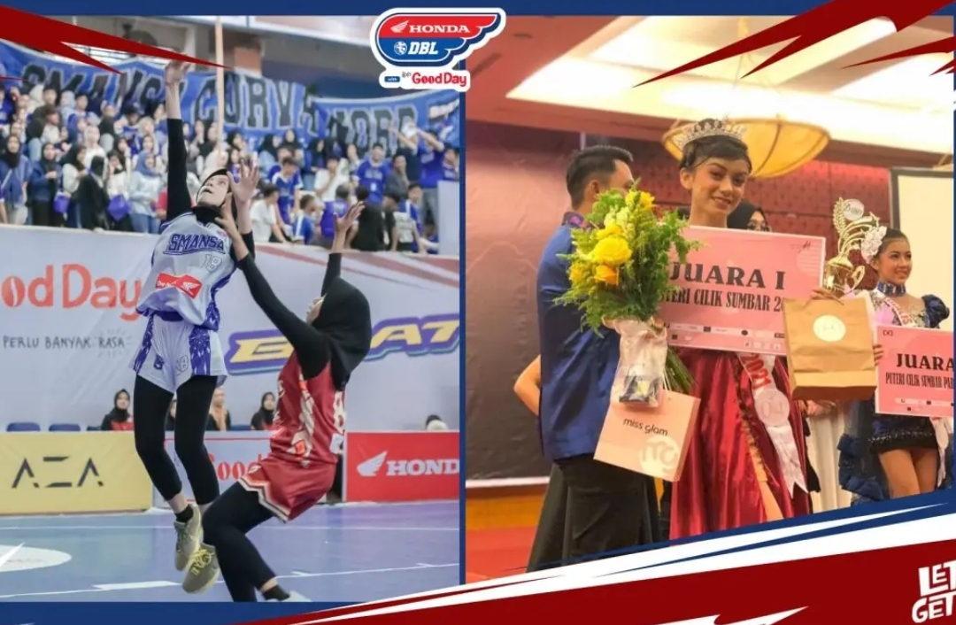 Queen Zhakira Layyina, pebasket SMAN 1 Padang (Smansa) yang lebih dulu dikenal sebagai model berbakat.(Foto: DBL Indonesia)