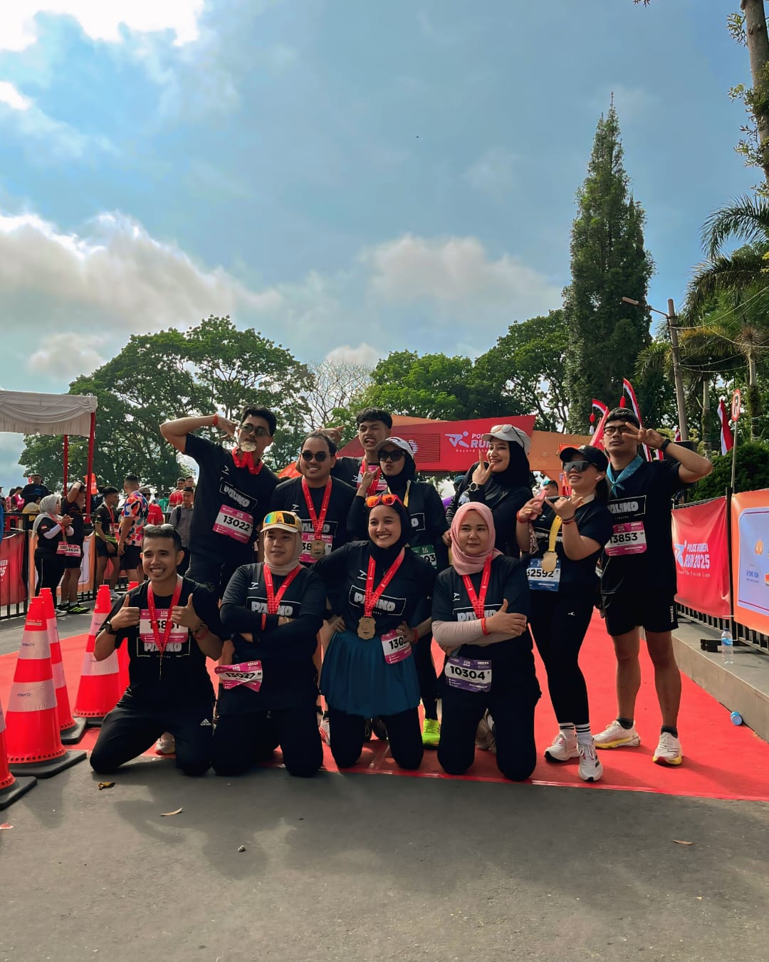 Komunitas Paliko Runners saat mengikuti iven Police Women Run 2025.