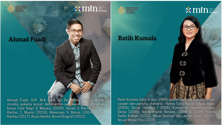 MTN Sastra di Kota Padang juga menghadirkan ikon sastra nasional, novelis Ratih Kumala dan Ahmad Fuadi yang hadir untuk berbagi pengalaman dengan peserta.