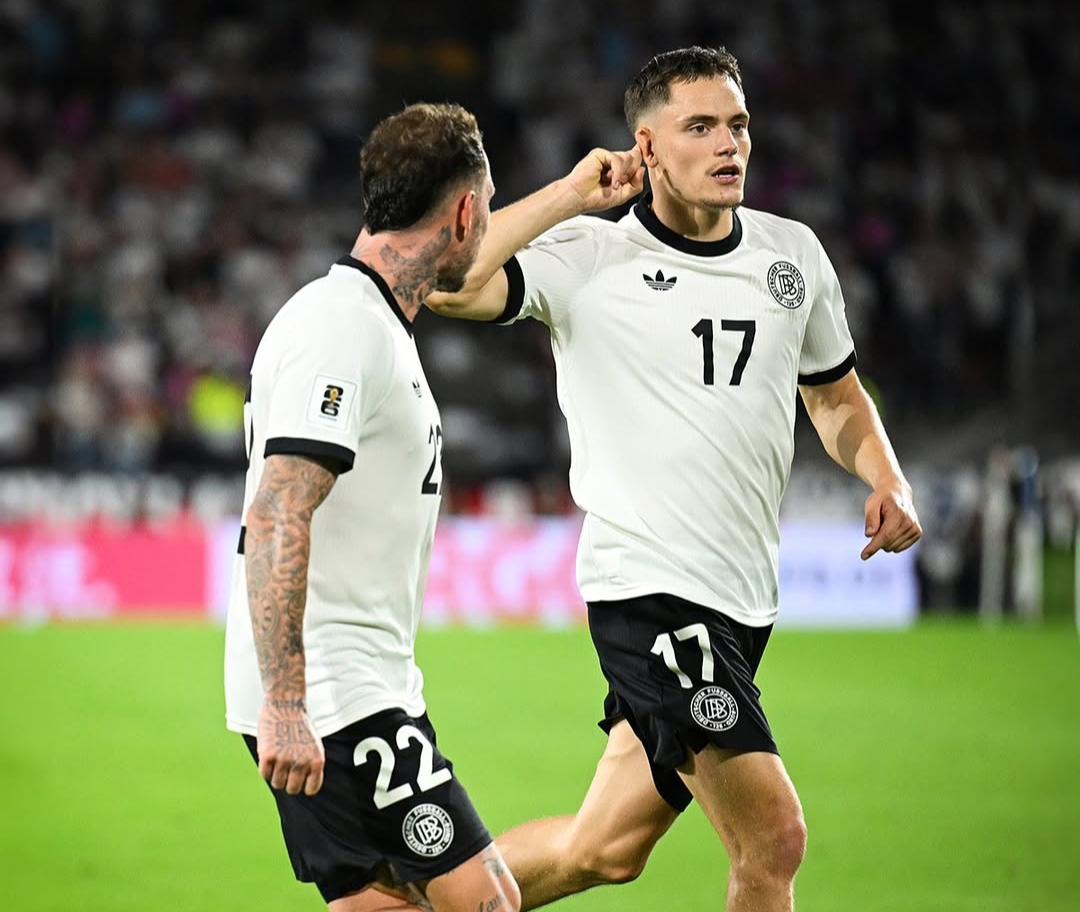 Gol spektakuler Florian Wirtz membawa Jerman unggul 3-1 atas Irlandia Utara di Kualifikasi Piala Dunia 2026. (Foto: Instagram @germanfootball_dfb)