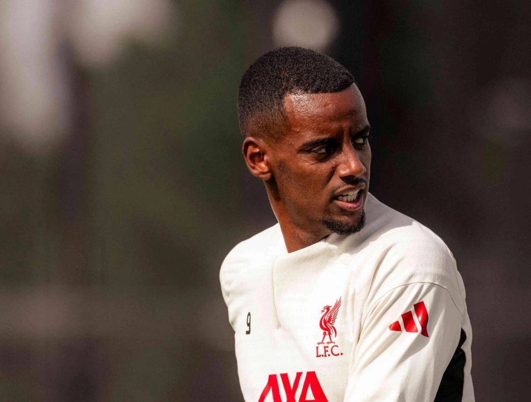 Alexander Isak jalani sesi latihan pertama bersama Liverpool jelang laga Premier League kontra Burnley di Turf Moor, Minggu (14/9/2025). (Foto: Liverpool FC)