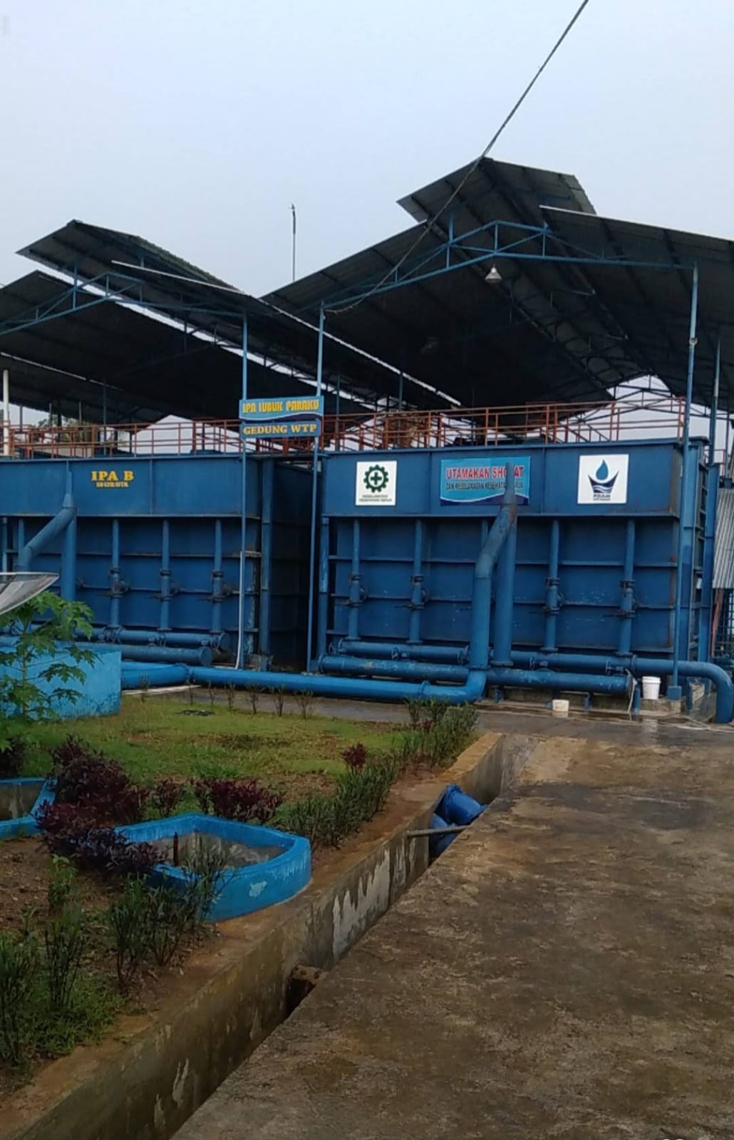 IPA Lubukparaku yang akan dilakukan pengerukan sedimentasi Selasa (16/9) pagi. Sejumlah pelanggan akan terdampak dan diimbau mencadangkan air.